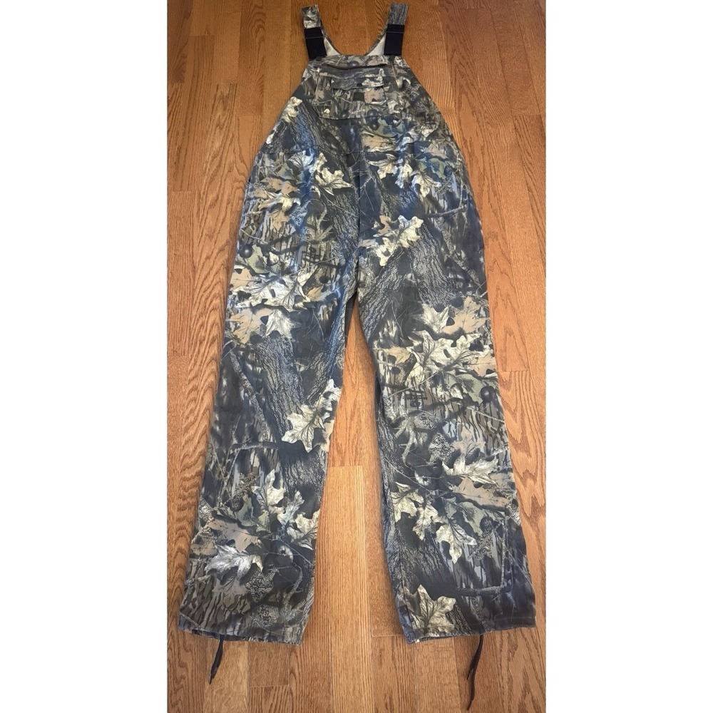 Vtg Liberty Mens Realtree Camo Overalls Bibs Hunting Workwear 44 Regular EUC